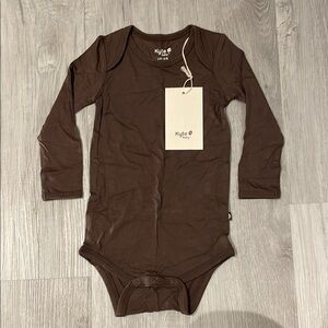 Last chance!! Gone Aug 31, 2025. Kyte BABY Brown Long Sleeve Bodysuit.